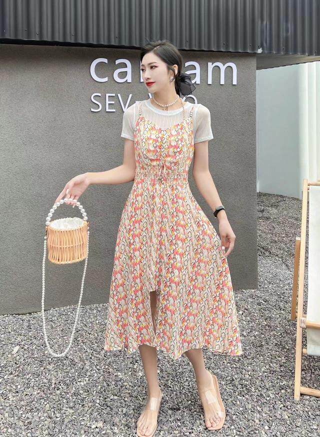 [现货]假两件套连衣裙，两色、四个尺码，女装连衣裙，依柏璐(1F)