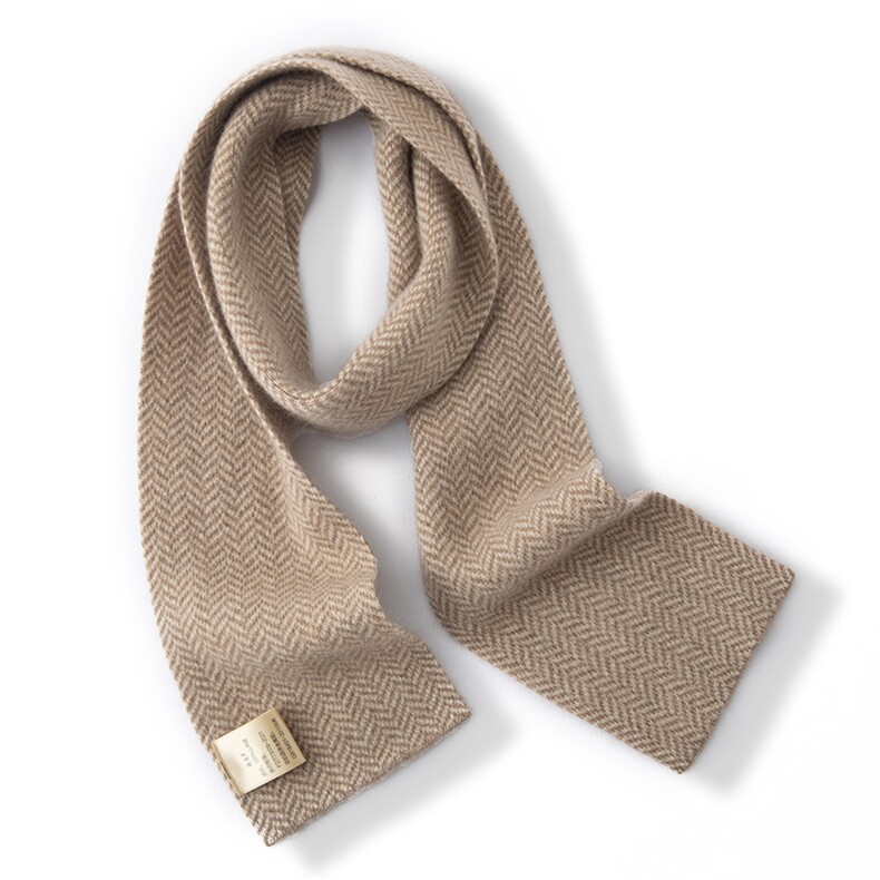 2025年新款百搭女士双股加厚保暖水波纹提花围巾，围巾，顺禾羊绒