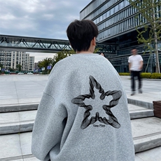 ！圆领卫衣男装港风长袖T恤男外套男WY174-P28，男装卫衣，电商B367