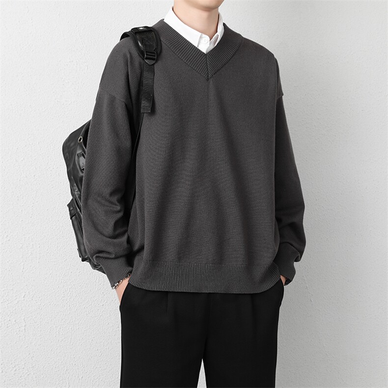 1506A/GM030/P50套头大码纯色男士V领打底针织1,男装T恤,星座1506A