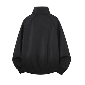 高品质春装新款老钱风美式高街解构立领棒球服飞行夹克休闲外套潮图片