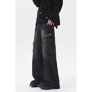 冬美式复古休闲裤男宽松直筒阔腿工装裤潮牌百搭伞兵裤RK2400-P56图片