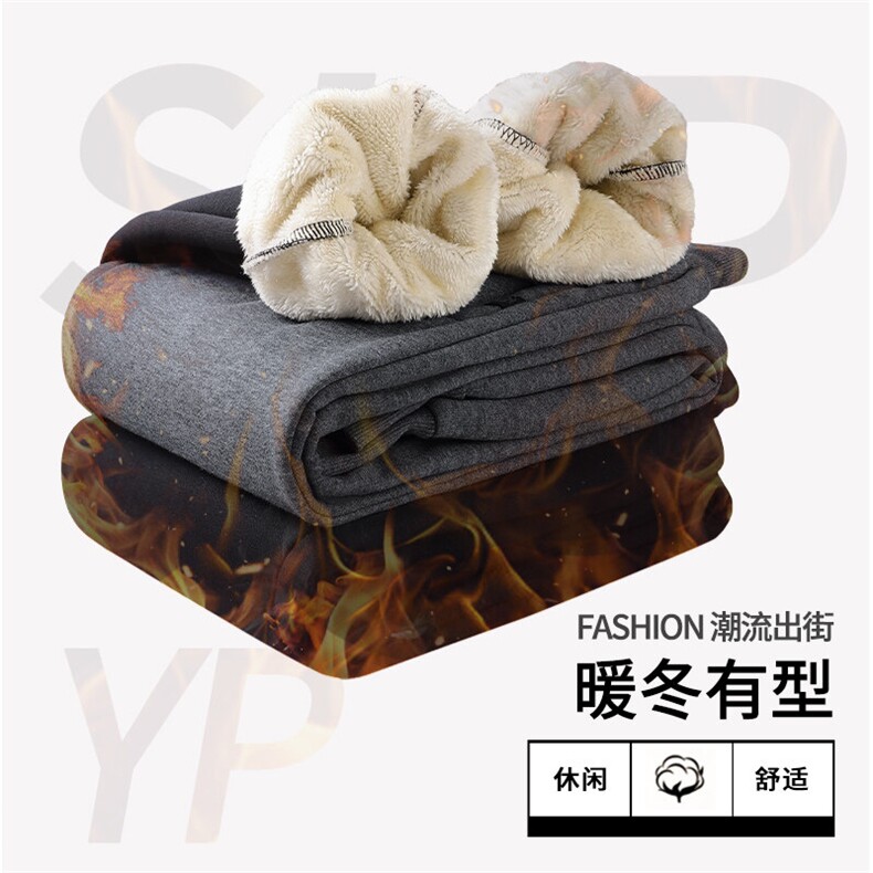 羊毛裤男士保暖裤加厚加绒中老年人高腰羊羔绒东北棉裤女外穿冬季，男装棉裤，电商B212（原钱塘6029）