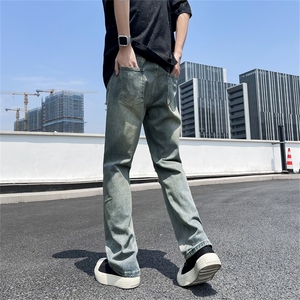 2024夏季新款港风美式高街ins潮牌痞帅破洞牛仔裤长裤 ZK3566-P40图片 2024夏季新款港风美式高街ins潮牌痞帅破洞牛仔裤长裤 ZK3566-P40图片