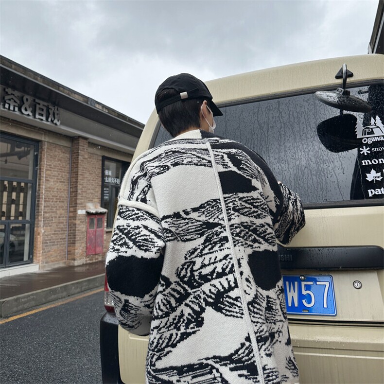 复古开衫新款休闲外套新款潮牌百搭毛衣男CC006-P60,男装针织衫/毛衣,星座911-3