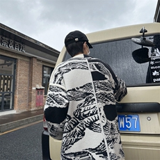 复古开衫新款休闲外套新款潮牌百搭毛衣男CC006-P60，男装针织衫/毛衣，星座911-3