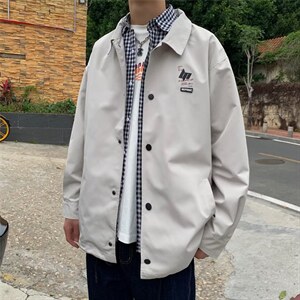 夹克外套春秋季工装上衣新款韩版潮流休闲帅气棒球服 W3554-P40图片