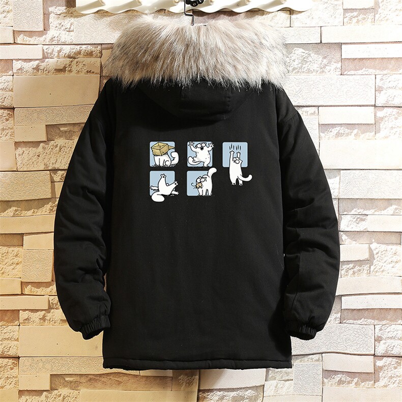 MM48097-P130冬季大毛领衣男士大码加厚袄男服砖墙挂拍,男装棉衣,电商A040A