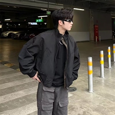 新款美式潮牌立领飞行夹克外套男女同款时尚百搭宽松休闲上衣，男装夹克，星座601-1