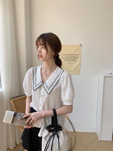 TWTIUWOO-她物翻领刺绣小衫,女装,她物