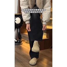 黑色磨白水洗牛仔裤男秋冬美式潮牌加绒弯刀裤直筒微喇裤，男装牛仔裤，四季星座505