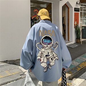 ！22秋季新款宽松大码港风宇航员夹克外套JK1608-P50控68图片