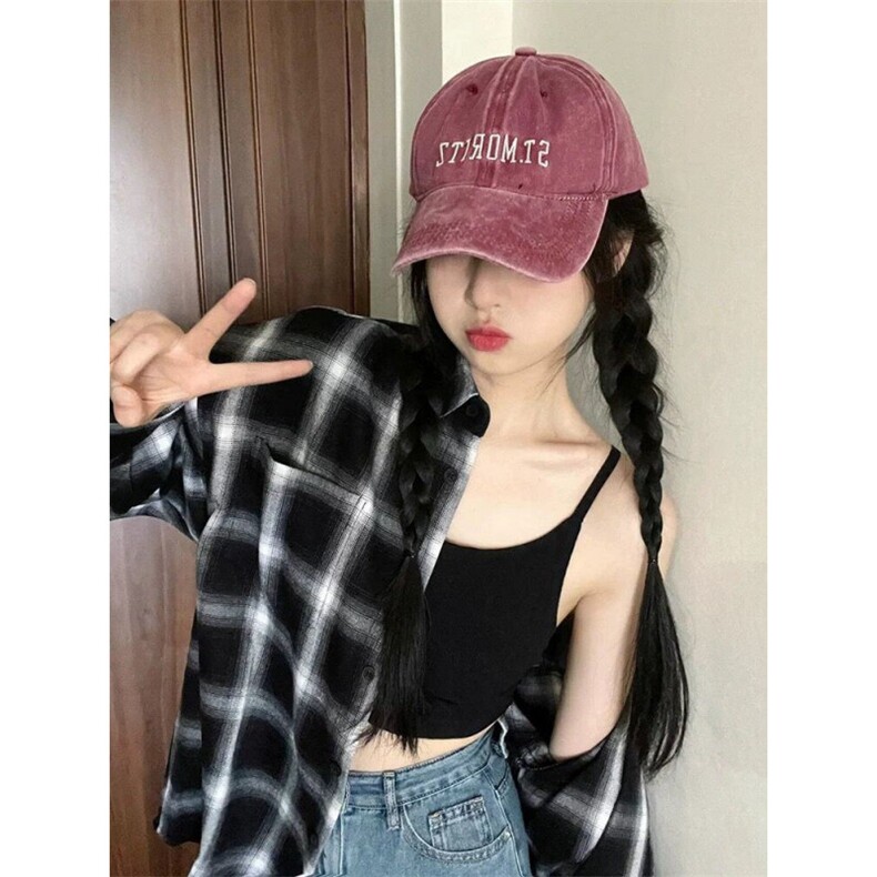 TC523-P45新款中长款格子衬衫夏季慵懒宽松衬衣外搭长袖上衣,女装衬衫,星座617A-2