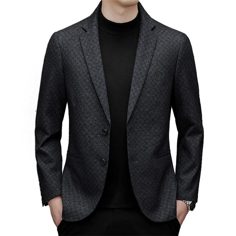 DJ6862钱塘2020-3秋冬季新款商务休闲简约中年男士西服外套P157,男装西服,钱塘207-3