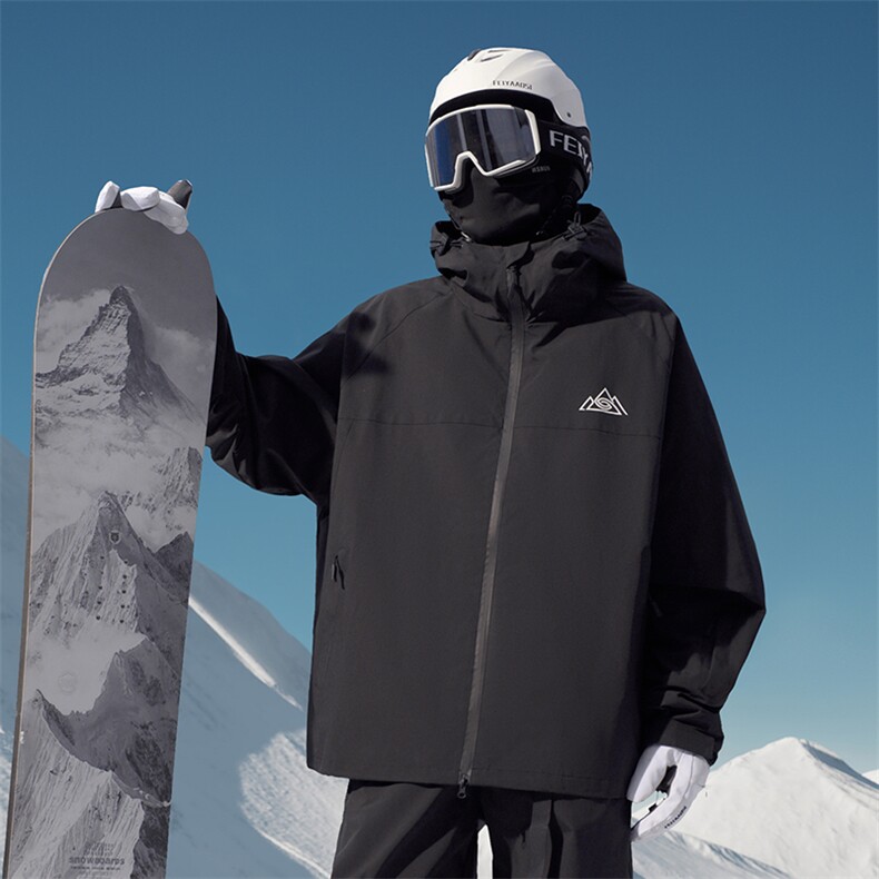 冬款防风防水滑雪服中性保暖加绒加厚防风袖情侣款外套M34-P140，男装棉衣，电商A001-1