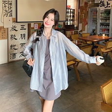 【现货】春款！衬衫＋收皱吊带连衣裙两件套-B208-8031-P135K188，女装连衣裙，浙宝208