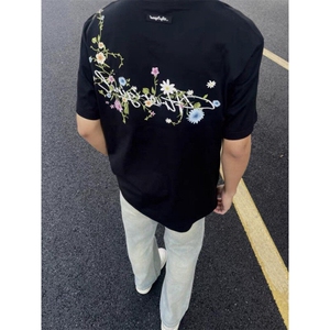 刺绣 纯棉潮牌刺绣短袖ZX0155-P35图片