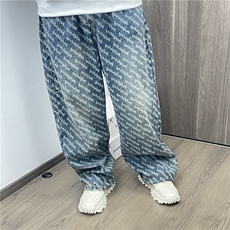 网红牛仔裤男字母牛仔裤高街风P50Y7061，男装牛仔裤，星座1112-1