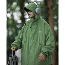 美式机能风连帽防水冲锋衣宽松休闲夹克男户外山系外套潮JK07-P58，男装夹克，星座1008