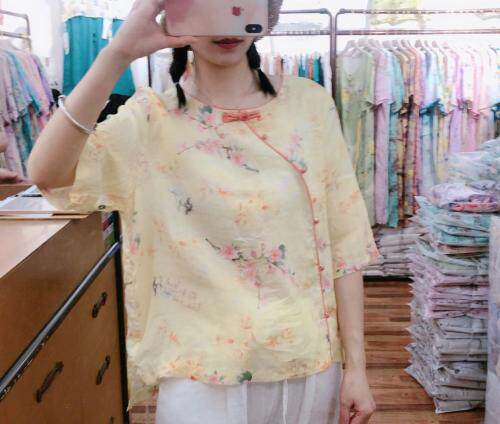 夏季新款苎麻小衫，女装，YNJDD