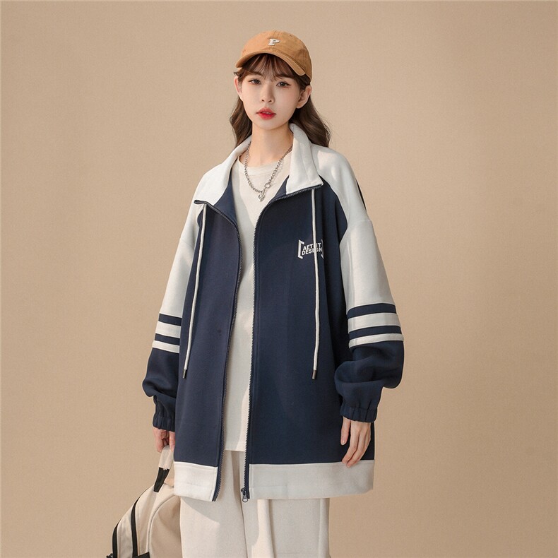 2025春季新款拼色刺绣夹克中性外套 JK261-P90118,50%棉图片