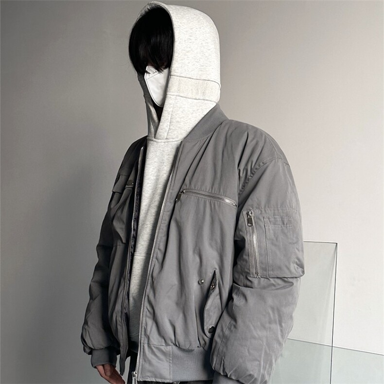 网图 高街飞行员夹克棉服外套男冬季潮牌工装棒球棉服MY857-P105图片