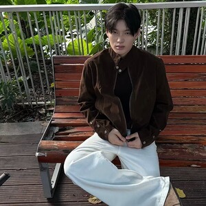 复古设计感立领夹克外套男短款秋季2026新款潮牌美式休闲痞帅上衣图片