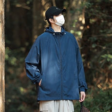 GENIOLAMODE冰丝防晒衣男夏季户外防紫外线速干薄款外套凉感登山，男装防晒衣，电商A161