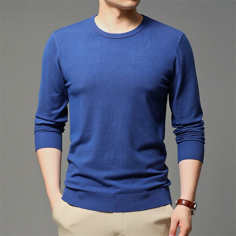 爸爸加厚针织衫毛衣男中年圆领男中年休闲新款秋冬装HPN8631-P60,男装针织衫/毛衣,电商B212（原钱塘6029）