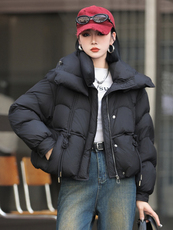 现货新款冬装2024年韩版纯色休闲新90绒白鸭绒羽绒服，女装羽绒服，琦鑫阁（原依鑫阁）