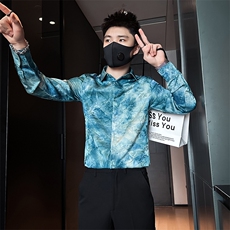 店主风英伦衬衫男印花提花社会小伙高档面料301C-CS10-特P60控89，男装衬衫，星座301C（原B323）