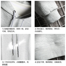 WY2111-P35加绒款-P40纯连帽卫衣男大码运动帽衫宽松薄网格，男装卫衣，电商A040A