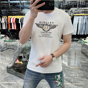 新款时尚高端精品欧货夏季男T恤短袖潮流抖音A227B-A-715-P45图片