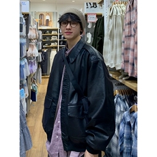 网图现货加厚加棉皮衣飞行员外套1209-1-JK19-P90主推可谈，男装皮衣，星座1209-1