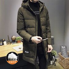 男士加厚羽绒服2020冬季新款中长款连帽潮流休闲外套DS273T，男装羽绒服，电商A102