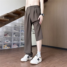 西裤男生直筒宽松垂坠感高级感夏季薄款休闲裤美式高腰休闲裤，男装西裤，星座410-7