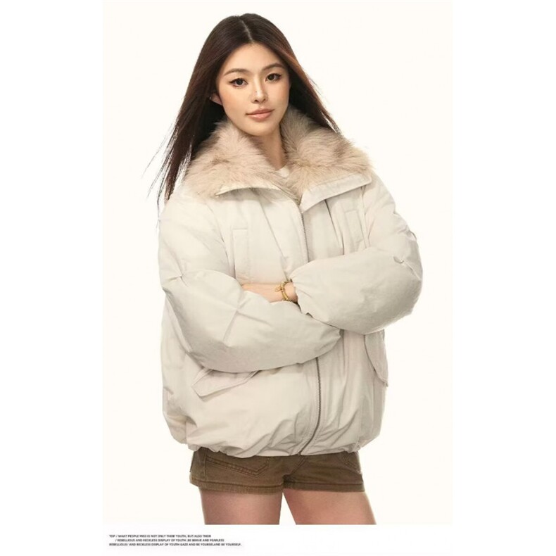 美式复古毛领棉服外套冬季新款百搭宽松加厚保暖棉袄M0871-P85,男装棉衣,星座308B-2