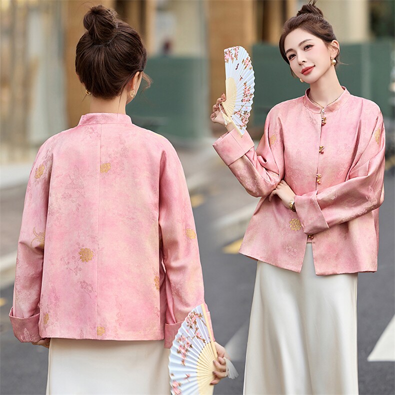 2025年春季新款新中式提花外套女,女装短外套,沁沁公主
