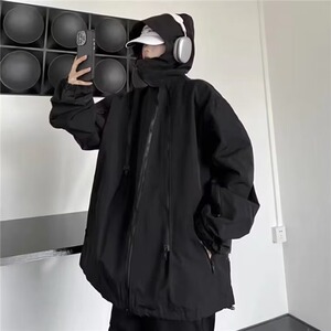 秋冬款夹棉加绒加厚夹克男女生宽松潮流风衣外套衣 网图JK656-P85图片