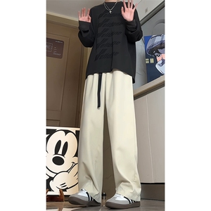 秋季新款垂坠感直筒西裤美式痞帅高级感休闲裤子-A1147TP35 控58图片