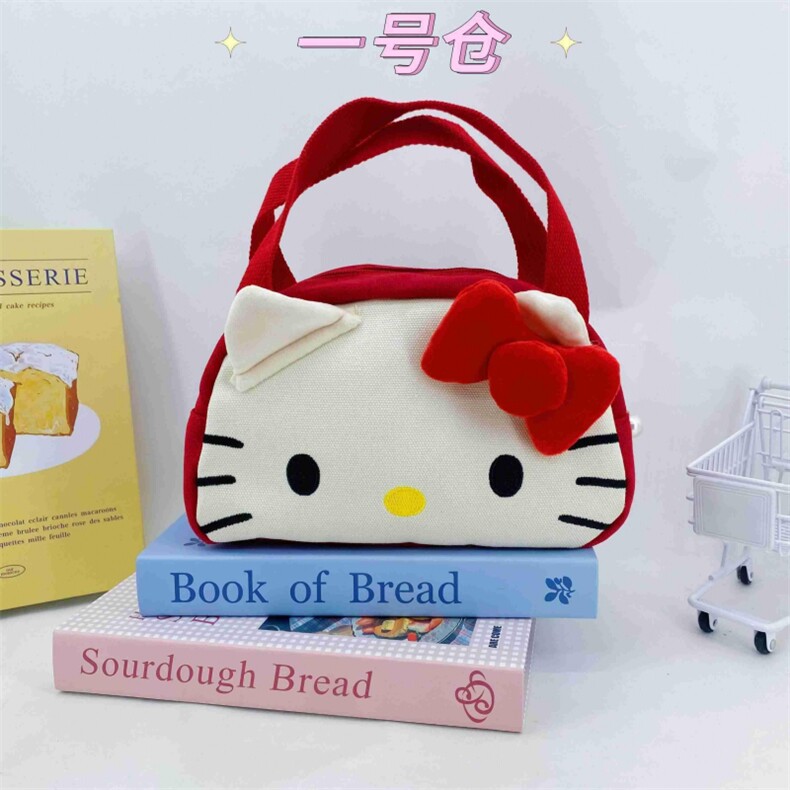 凯特猫帆布手提包，亮亮毛绒玩具