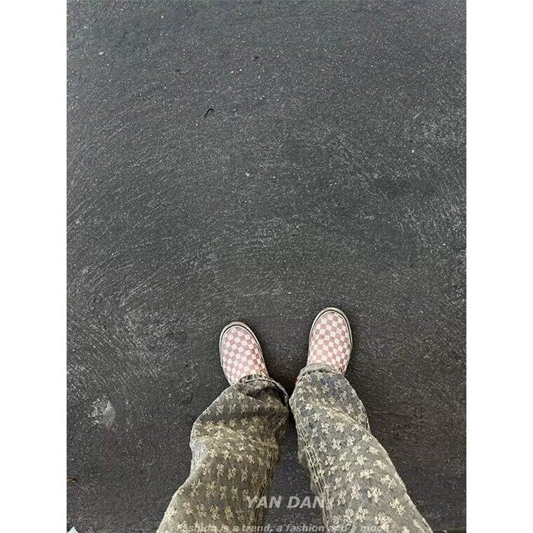 欧美高街hiphop裤子潮牌痞帅炸街提花满印牛仔裤微喇N176-P45,男装牛仔裤,星座1001-1