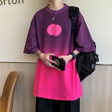 慵懒潮纯色日系潮流简约圆领新款短袖男青春流行T恤WT114P32，男装T恤，星座1116-2