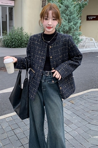 黑色时尚轻奢小香风短外套女2025早春新款法式小个子气质百搭上衣图片