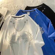 夏季时尚短袖t恤休闲男士青少年潮流印花上衣半袖新款MT3543-P49，男装T恤，星座717