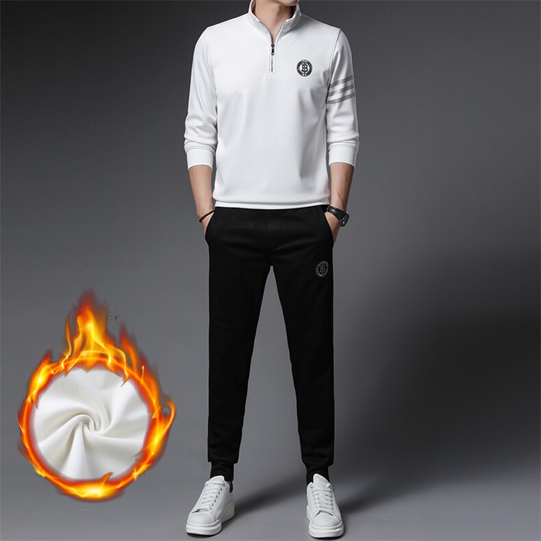 SA9853-2钱塘2020-2中年男士商务休闲简约百搭冬季厚款卫衣P147,男装休闲套装,钱塘207-2