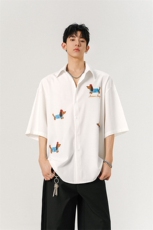 已下单CS1137-特批26控58夏季短袖印花速干冰丝大码外套衬衫，男装T恤，电商A059