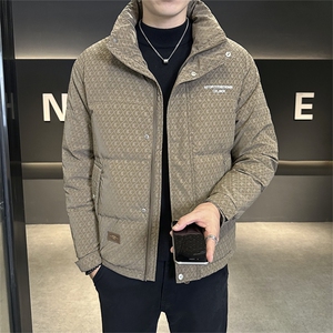 标50绒2025冬季跑量新款男士立领时尚潮流白鸭绒羽绒服夹克图片