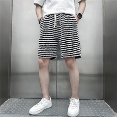 301C-DK34-48控68条纹休闲短裤男潮牌痞帅高级感社会小伙店主风，男装牛仔裤，星座301C（原B323）
