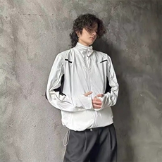 美式速干冰丝凉感防晒衣男夏季薄款户外透气拼接外套Y116-P53，男装防晒衣，星座1001-1